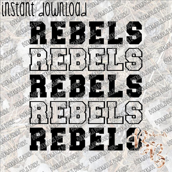 Rebels Repeat Text INSTANT DOWNLOAD print file PNG