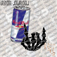 Red Bull Rock Hand INSTANT DOWNLOAD print file PNG