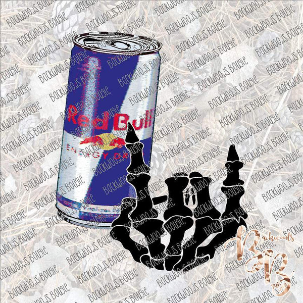 Red Bull Rock Hand SUBLIMATION Transfer READY to PRESS