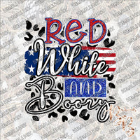 Red, White and Boozy SUBLIMATION Transfer READY to PRESS