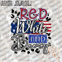 Red, White and Boozy INSTANT DOWNLOAD print file PNG