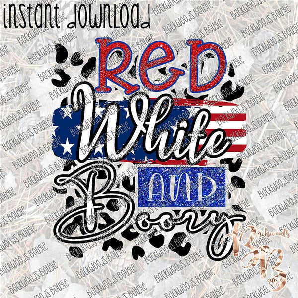 Red, White and Boozy INSTANT DOWNLOAD print file PNG