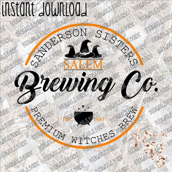 Sanderson Sisters Brewing Co INSTANT DOWNLOAD print file PNG