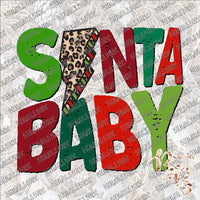 Santa Baby Lightning Bolt SUBLIMATION Transfer READY to PRESS