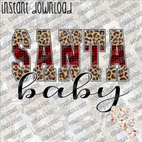 Santa Baby INSTANT DOWNLOAD print file PNG