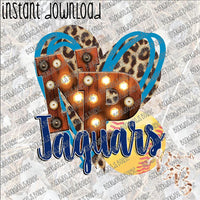 Softball Heart School Marquee NP Jaguars INSTANT DOWNLOAD print file PNG