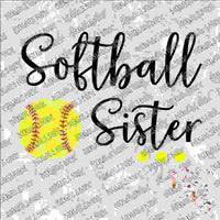 Softball Sister SUBLIMATION Transfer READY to PRESS