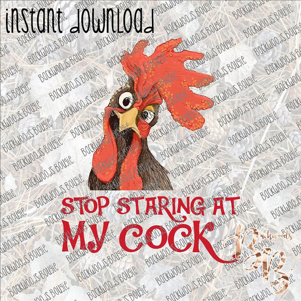 Stop Staring at my Cock INSTANT DOWNLOAD print file PNG