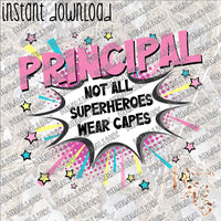 Superhero Principal INSTANT DOWNLOAD print file PNG