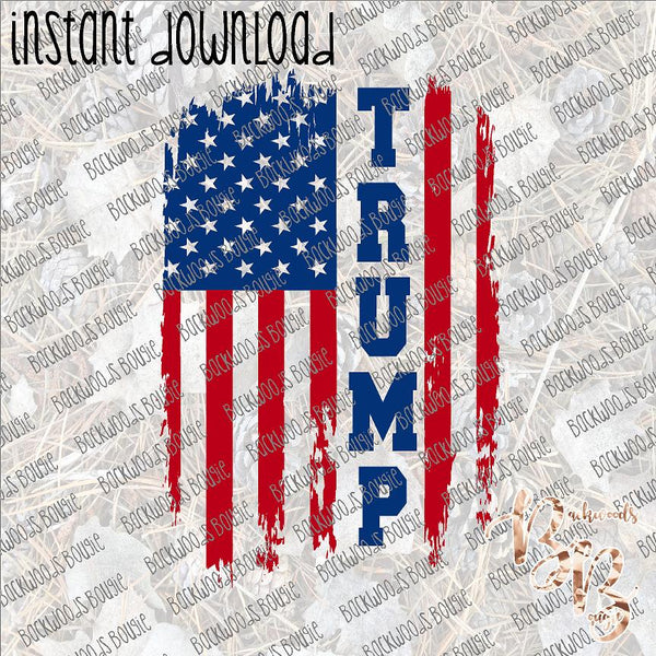 Trump Distressed Flag INSTANT DOWNLOAD print file PNG