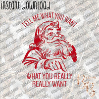 Tell Me What You Want What You Really Really Want INSTANT DOWNLOAD print file PNG