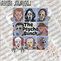 The Psycho Bunch INSTANT DOWNLOAD print file PNG