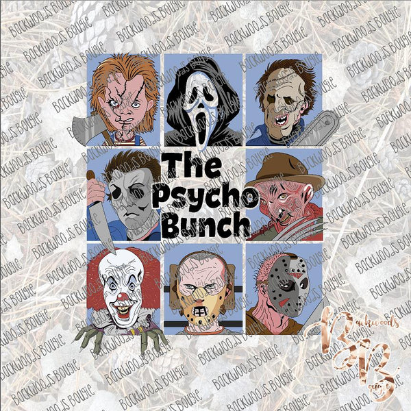 The Psycho Bunch SUBLIMATION Transfer READY to PRESS