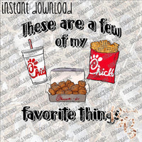 These are a few of My Favorite Things INSTANT DOWNLOAD print file PNG