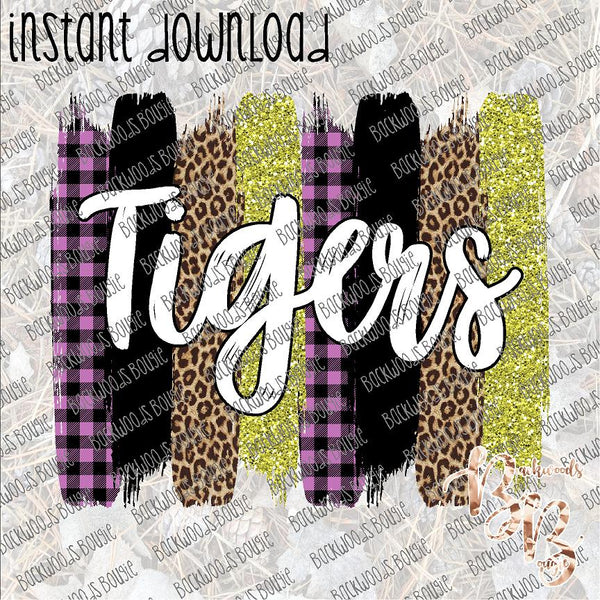 Tigers Brushstrokes INSTANT DOWNLOAD print file PNG