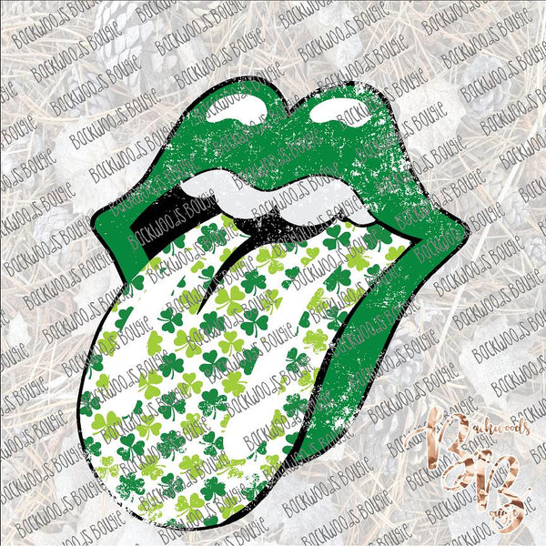 Tongue Out St. Patrick SUBLIMATION Transfer READY to PRESS
