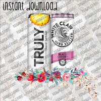 Truly White Claw Combo Floral INSTANT DOWNLOAD print file PNG