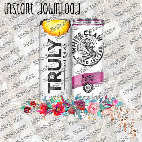 Truly White Claw Combo Floral INSTANT DOWNLOAD print file PNG