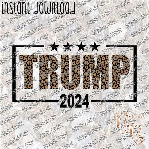 Trump 2024 Black Leopard INSTANT DOWNLOAD print file PNG