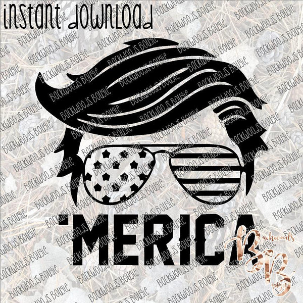 Trump Hair 'Merica INSTANT DOWNLOAD print file PNG