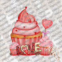 Valentine Cupcake SUBLIMATION Transfer READY to PRESS