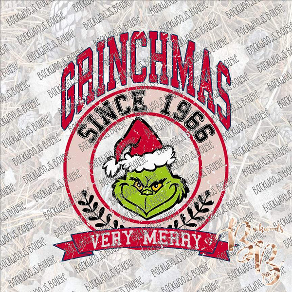 Very Merry Grinchmas SUBLIMATION Transfer READY to PRESS