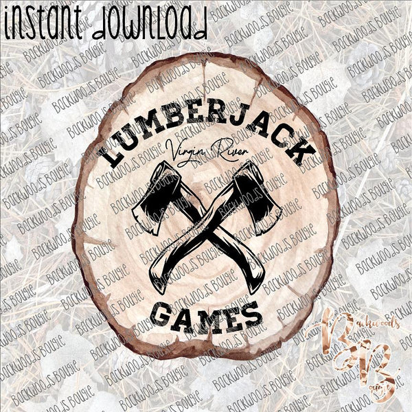 Virgin River Lumberjack Games INSTANT DOWNLOAD print file PNG