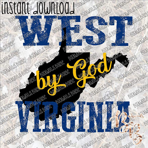 West By God Virginia INSTANT DOWNLOAD print file PNG