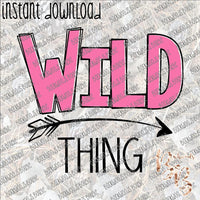 Wild Thing, Wild Thing 1 and Wild Thing 2 (girl) SET (two files) INSTANT DOWNLOAD print file PNG