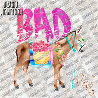 Bad Ass (Donkey) INSTANT DOWNLOAD print file PNG