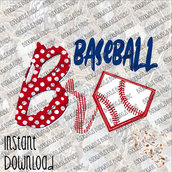 Baseball Bro INSTANT DOWNLOAD print file PNG