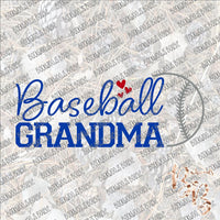 Baseball Grandma SUBLIMATION Transfer READY to PRESS