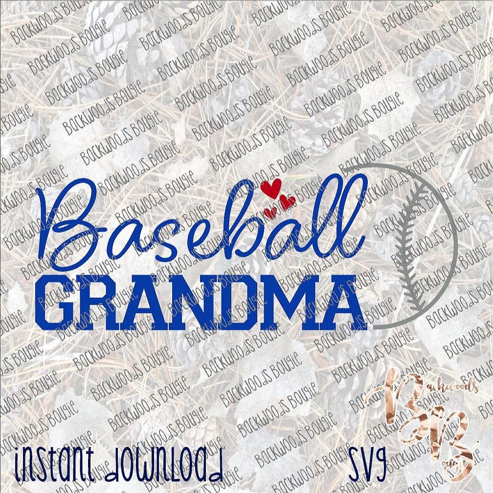 Baseball Grandma INSTANT DOWNLOAD cut file SVG – BB Digital Prints and ...