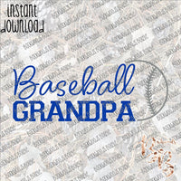 Baseball Grandpa INSTANT DOWNLOAD print file PNG