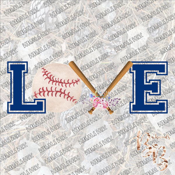 Baseball Love 2 SUBLIMATION Transfer READY to PRESS