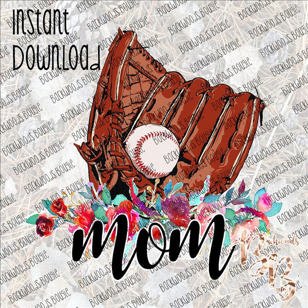 Baseball Mom INSTANT DOWNLOAD print file PNG