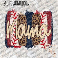 Baseball Mama Brushstrokes INSTANT DOWNLOAD print file PNG