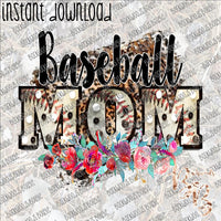 Baseball Mom Marquee INSTANT DOWNLOAD print file PNG