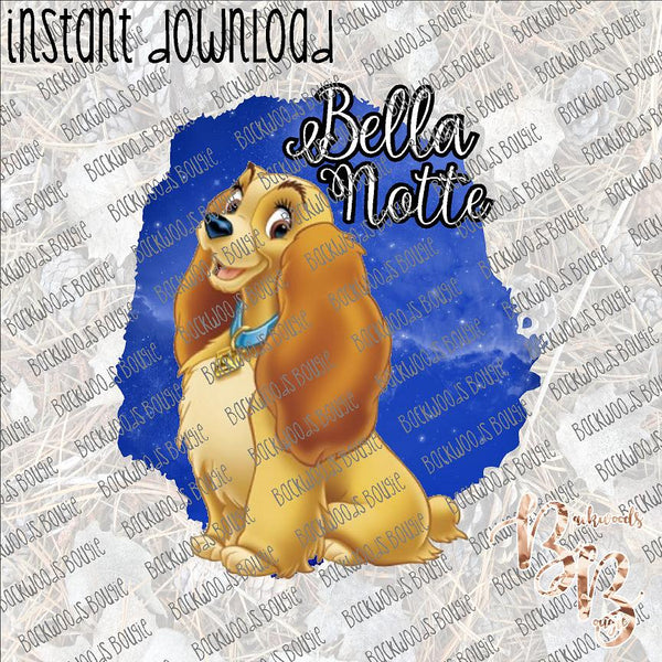 Bella Notte INSTANT DOWNLOAD print file PNG