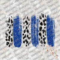 Black and Blue Leopard Brushstrokes SUBLIMATION Transfer READY to PRESS