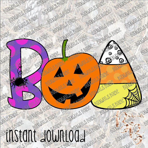 Boo Candy Corn INSTANT DOWNLOAD print file PNG