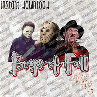 Boys of Fall Horror INSTANT DOWNLOAD print file PNG