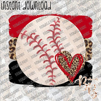 Brushstrokes Baseball INSTANT DOWNLOAD print file PNG