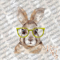 Bunny in Glasses SUBLIMATION Transfer READY to PRESS