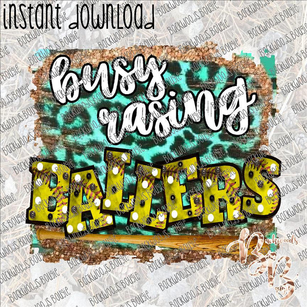 Busy Raising Ballers Softball 2 INSTANT DOWNLOAD print file PNG