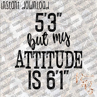 But my Attitude 6'1" INSTANT DOWNLOAD print file PNG