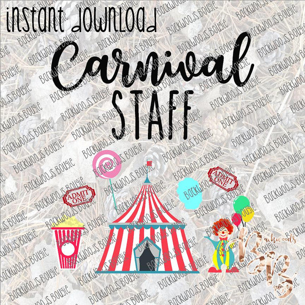 Carnival Staff INSTANT DOWNLOAD print file PNG