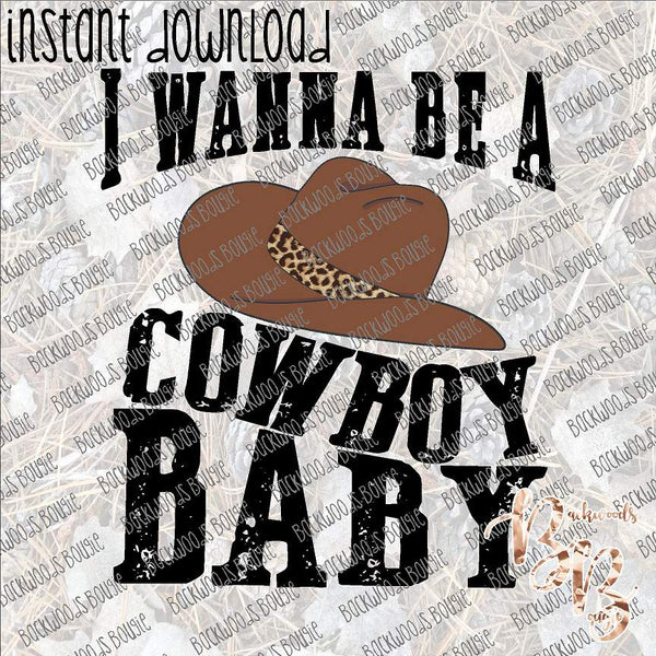 Cowboy Baby INSTANT DOWNLOAD print file PNG