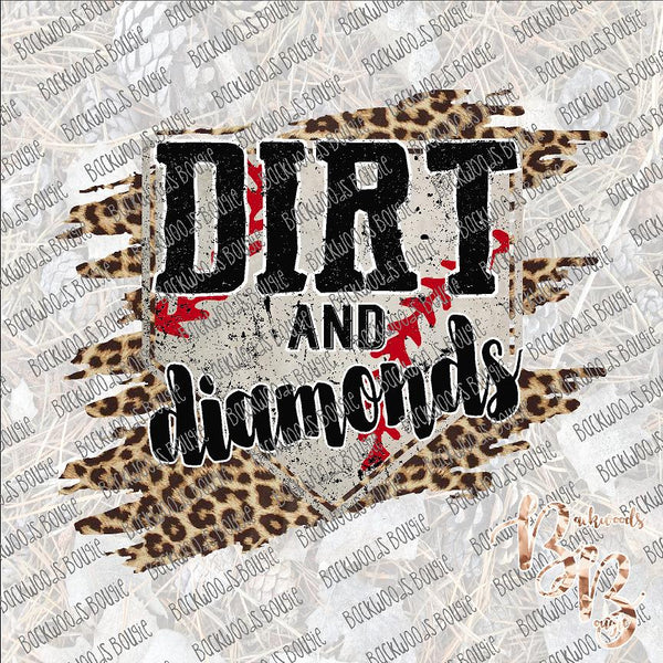 Dirt and Diamonds Baseball 2 SUBLIMATION Transfer READY to PRESS