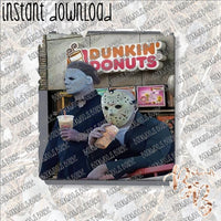 Dunkin' Donuts Horror INSTANT DOWNLOAD print file PNG